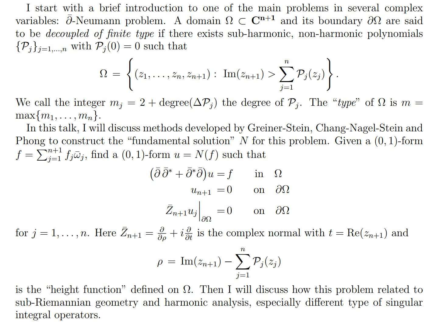 Introduction to $\bar\partial$-Neumann problem Introduction to $\bar\partial$-Neumann problem