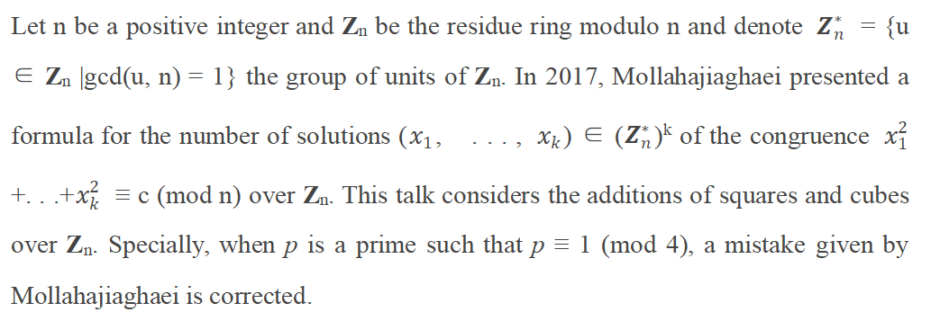 On the Addition of Squares and Cubes of Units Modulo n
