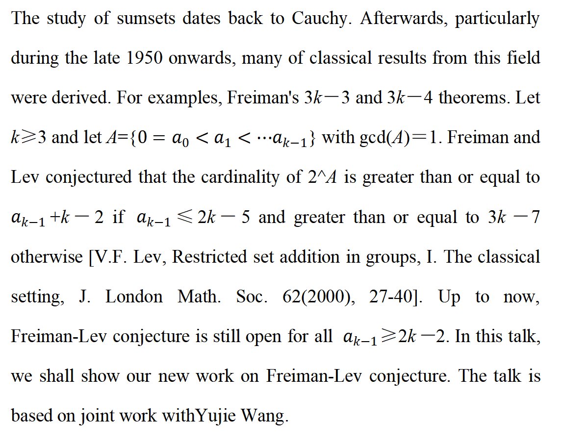 Freiman-Lev conjecture and related problems
