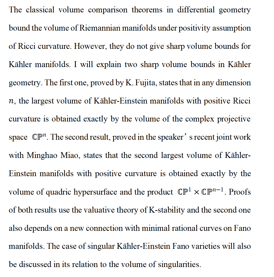 On the volume of Kähler-Einstein Fano varieties